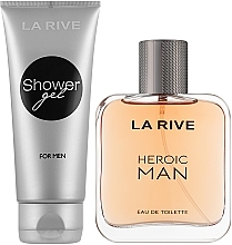 La Rive Heroic Man - Duftset (Eau de Toilette 100ml + Duschgel 100ml) — Bild N2