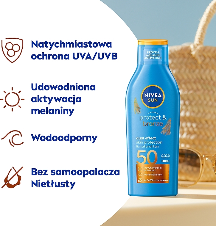 Bräunungslotion mit Sonnenschutz SPF 50 - Nivea Sun Protect & Bronze SPF50 Dual Effect — Bild N3