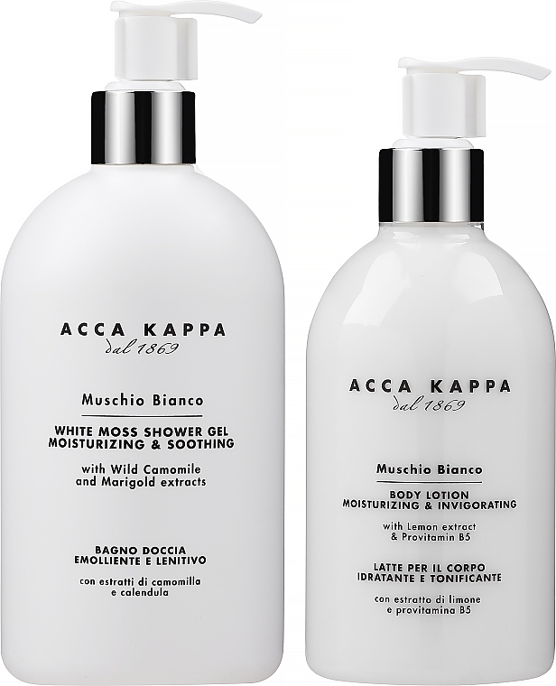 Körperpflegeset - Acca Kappa White Moss (Duschgel 500ml + Körperlotion 300ml) — Bild N2