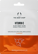Energetisierende und feuchtigkeitsspendende Tuchmaske für mehr Leuchtkraft mit Vitamin C - The Body Shop Vitamin C Glow Sheet Mask — Bild N1