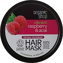 Düfte, Parfümerie und Kosmetik Volumen-Haarmaske mit Himbeere und Acai - Organic Shop Raspberry & Acai Hair Mask