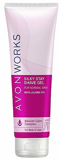 Feuchtigkeitsspendendes und glättendes Rasiergel mit Jojobaöl - Avon Works Silky Stay Shave Gel — Bild N1