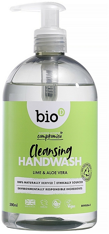 Flüssige Handseife Limette und Aloe Vera - Bio-D Lime & Aloe Vera Sanitising Hand Wash — Bild N1