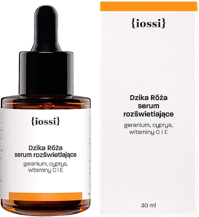 Aufhellendes Gesichtsserum mit Wildrose, Zypresse, Geranie + Vitamin E und C - Iossi Serum For Face — Bild N2