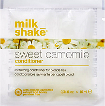 Revitalisierender Conditioner für blondes Haar - Milk Shake Sweet Camomile Conditioner (Probe)  — Bild N1