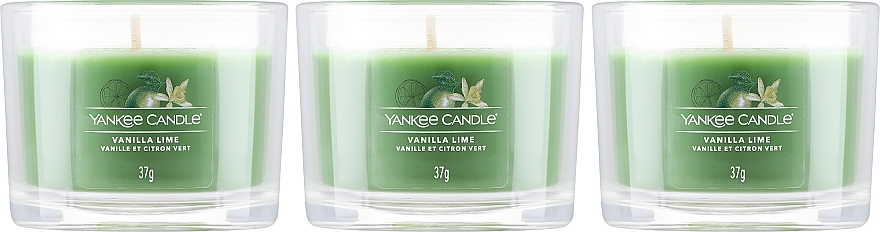 Kerzenset - Yankee Candle Vanilla Lime (Duftkerze 3x37g) — Bild N2