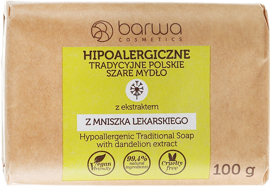 Hypoallergene Festseife mit Löwenzahnextrakt - Barwa Soap