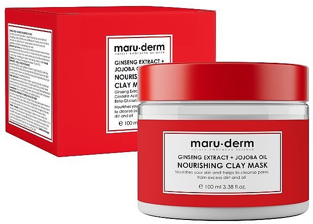 Maruderm Cosmetics Nourishing Clay Mask  - Ton-Gesichtsmaske mit Ginseng-Extrakt — Bild N1