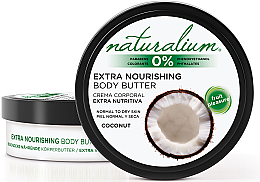 Düfte, Parfümerie und Kosmetik Intensiv nährende Körperbutter für normale und trockene Haut mit Kokosduft - Naturalium Coconut Extra Nourishing Body Butter