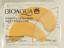 Feuchtigkeitsspendende und glättende Augenpatches mit Gold und Kaviar - Bioaqua Golden Caviar Eye Mask — Bild N1