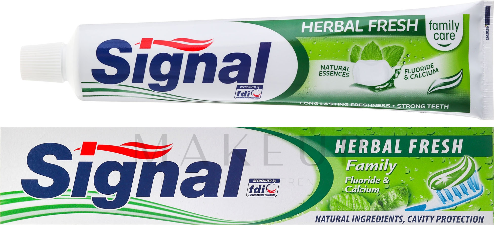 Kräuterzahnpasta mit Fluorid und Calcium Family Herbal Fresh - Signal Family Herbal Fresh Toothpaste — Bild 75 ml
