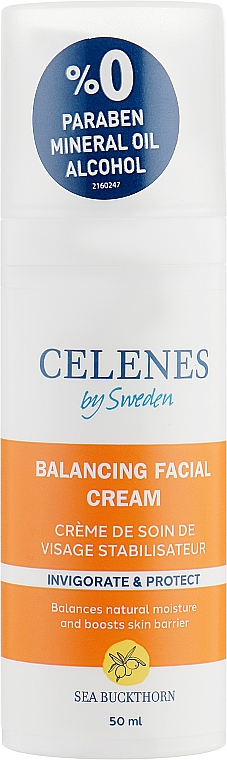 Gesichtscreme mit Sanddorn für fettige Haut und Mischhaut - Celenes Sea Buckthorn Balancing Facial Cream Oily and Combination Skin — Bild N1