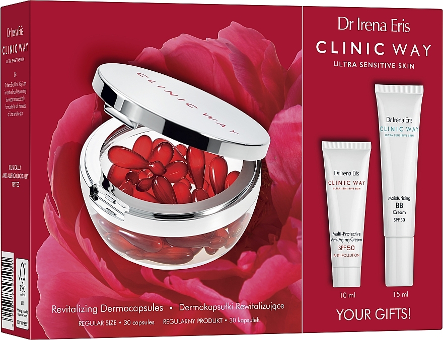 Dr Irena Eris Clinic Way (BB Creme 15 ml + Gesichtscreme 10 ml + Kapseln x 30)  - Set — Bild N1