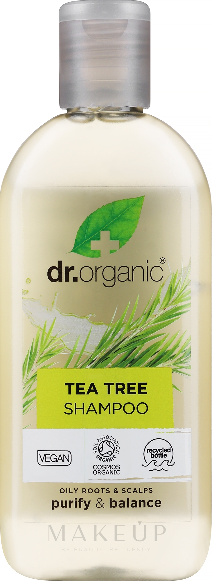 Reinigendes und nährendes Shampoo mit Teebaumextrakt - Dr. Organic Tea Tree Shampoo — Bild 265 ml