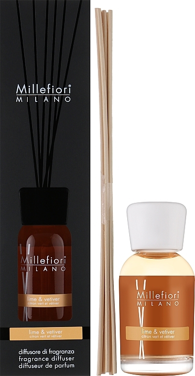 Raumerfrischer Limette und Vetiver - Millefiori Milano Natural Diffuser Natural Lime & Vetiver — Bild N3