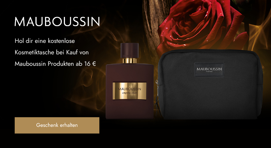 Hol dir eine kostenlose Kosmetiktasche bei Kauf von Mauboussin Produkten ab 16 €