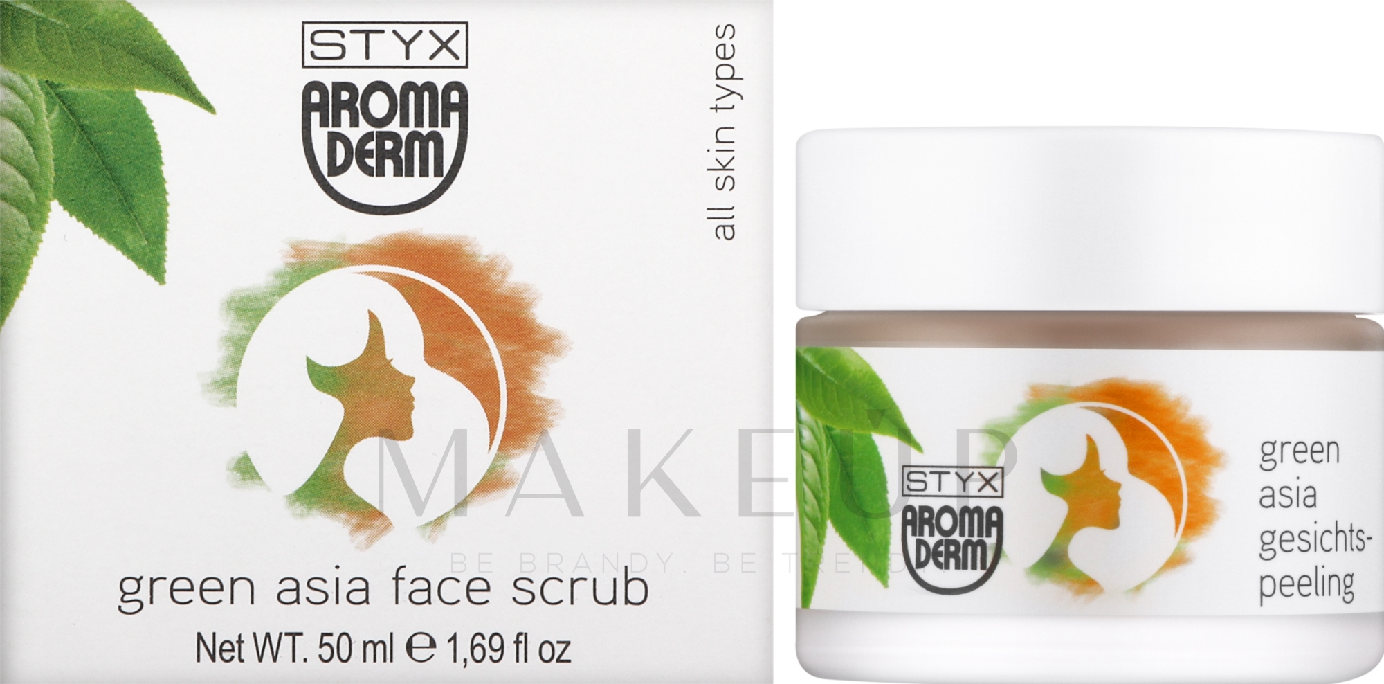 Gesichtspeeling mit Linden- und Grüntee-Extrakten - Styx Naturcosmetic Aroma Derm Green Asia Face Scrub — Bild 50 ml