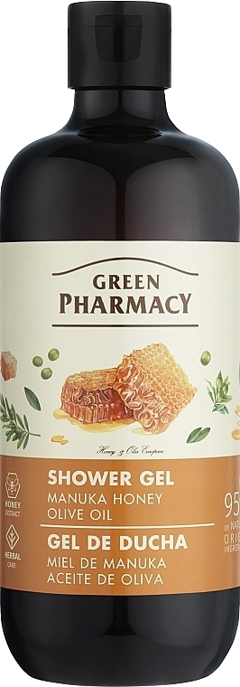 Duschgel Manuka-Honig und Olivenöl - Green Pharmacy  — Bild N1