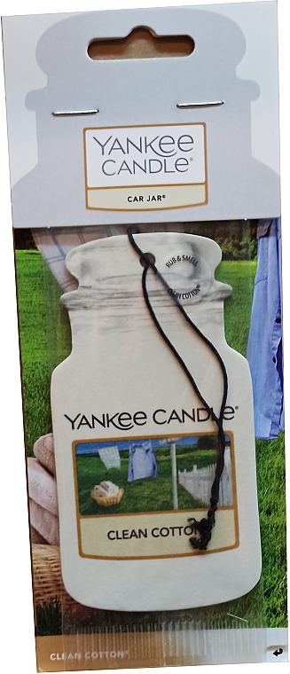 Papier-Lufterfrischer Clean Cotton - Yankee Candle Car Jar Clean Cotton