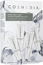 Gesichtspflegeset - Cosmedix Even Skin Tone 4-Piece Essentials Kit (Schonendes Reinigungsmittel 15ml + Gesichtsserum 15ml + Gesichtsserum 15ml + Gesichtscreme 15ml) — Bild N1