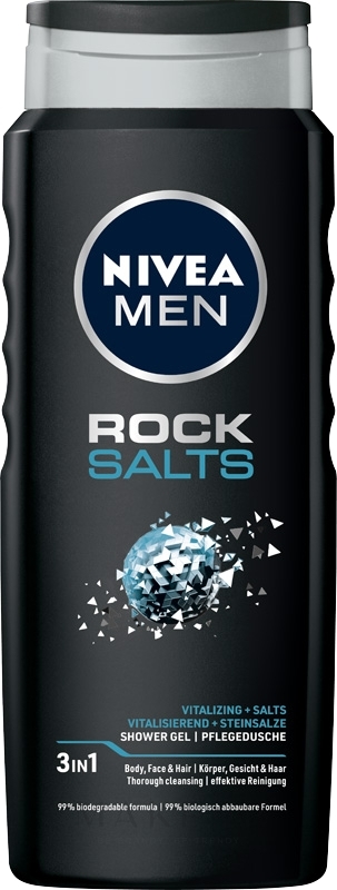 Duschgel - NIVEA Men Rock Salts Shower Gel — Bild 500 ml