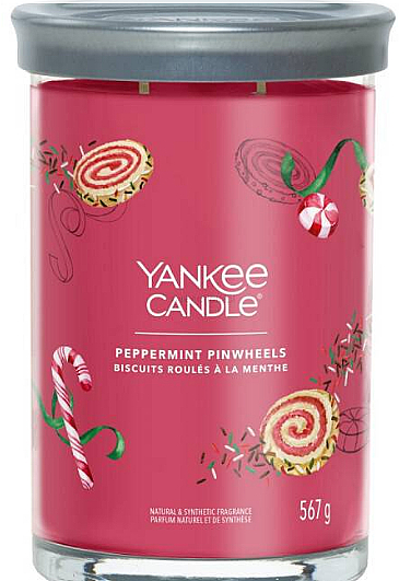 Duftkerze im Glas Peppermint Pinwheels mit 2 Dochten - Yankee Candle Singnature — Bild N1