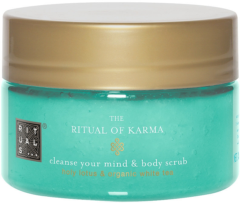 Pflegendes Körperpeeling mit Duft von heiligem Lotus und weißem Tee - Rituals The Ritual of Karma Body Scrub — Bild N1