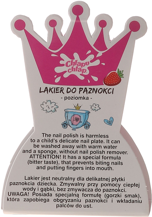 Kinder-Nagellack mit Erdbeerduft, abwaschbar mit Wasser - Chlapu Chlap Nail Polish — Bild N3