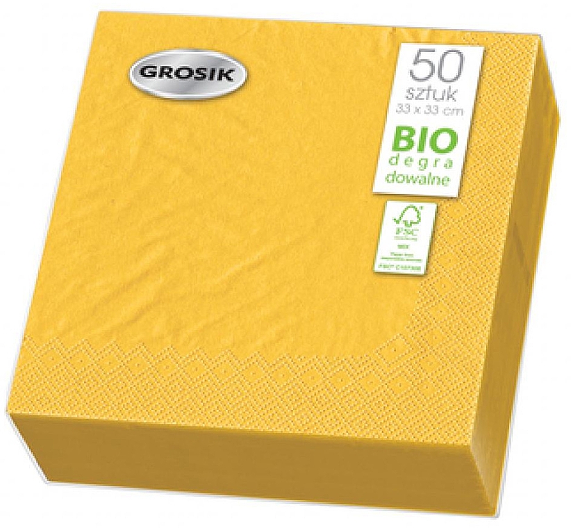 Papiertücher 33x33 cm gelb 50 St. - Grosik — Bild N1