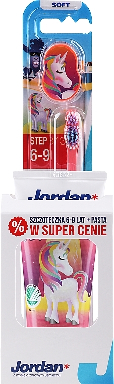 Zahnbürsten-Set 6-12 Jahre - Jordan Junior (toothpaste/50ml + toothbrush/1pc) — Bild N1