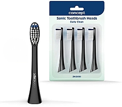 Düfte, Parfümerie und Kosmetik Ersatz-Zahnbürstenköpfe 4 St. ZK0051 schwarz - Concept Sonic Toothbrush Heads Daily Clean