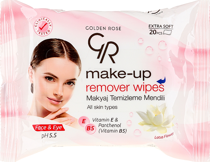 Feuchttücher zum Abschminken - Golden Rose Extra Soft Make-up Remover Wipes — Bild N1