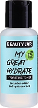 Feuchtigkeitsspendender Toner mit Gurkenextrakt und Hyaluronsäure - Beauty Jar My Great Hydrate Hydrating Toner — Bild N1