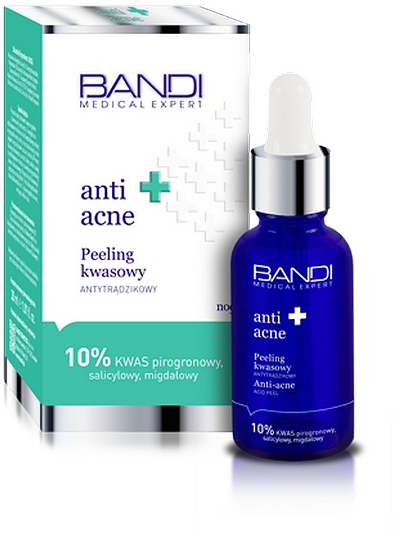 Anti-Akne Gesichtspeeling für die Nacht mit Mandel-, Brenztrauben- und Salicylsäure - Bandi Medical Expert Anti Acne Peeling