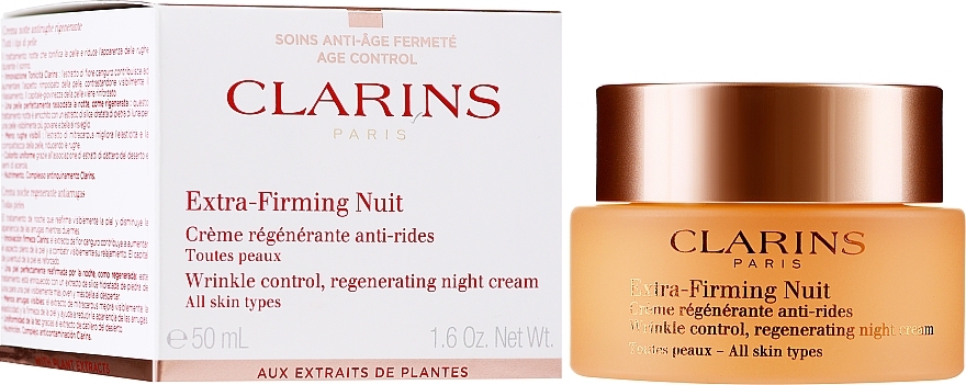 Regenerierende Antifalten Nachtcreme 60+ - Clarins Extra-Firming Night All Skin Types — Bild N1