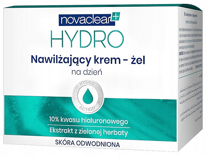 Feuchtigkeitsspendendes Tagescreme-Gel mit 10% Hyaluronsäure und Vitamin E - Novaclear Hydro Day Cream — Bild N1
