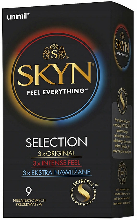 Latexfreie Kondome 9 St. - Unimil Skyn Feel Everything Selection — Bild N1