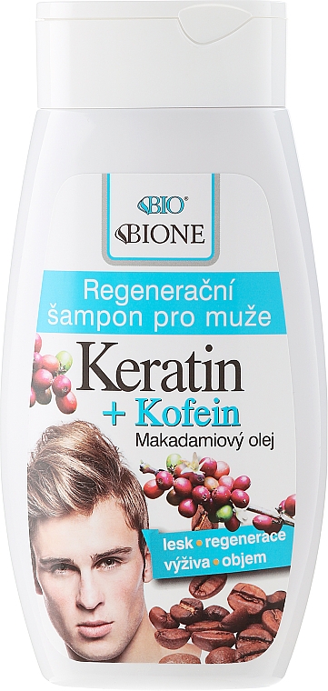 Regenerierendes Haarshampoo mit Keratin und Kofein für Männer - Bione Cosmetics Keratin + Caffeine Regenerative Shampoo For Men — Bild N1