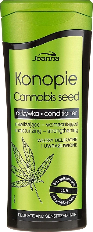 Stärkende und feuchtigkeitsspendende Haarspülung mit Hanfsamenextrakt und Kokosöl - Joanna Cannabis Seed Moisturizing-Strengthening Conditioner — Foto N2