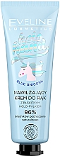 Feuchtigkeitsspendende Handcreme Blue Unicorn - Eveline Cosmetics Holo Hand — Bild N1