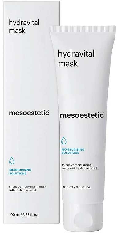 Regenerierende und feuchtigkeitsspendende Gesichtsmaske für trockene Haut mit Hyaluronsäure - Mesoestetic Cosmedics Hydravital Mask — Bild N2