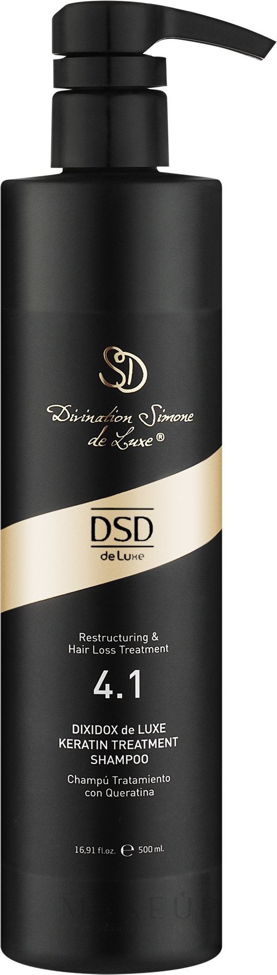 Regenerierendes Shampoo mit Keratin gegen Haarausfall № 4.1 - Divination Simone De Luxe Dixidox DeLuxe Keratin Treatment Shampoo — Bild 500 ml