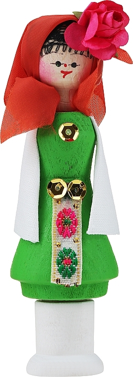Souvenir Muskal mit Aromaöl grünes Kleid und Terrakotta-Schal - Bulgarian Rose Girl — Bild N1
