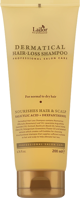 Sulfatfreies Shampoo für normales und trockenes Haar - La’dor Dermatical Hair-Loss Shampoo — Bild N1
