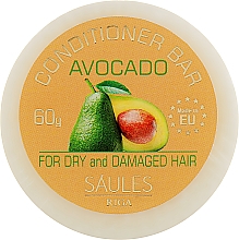 Düfte, Parfümerie und Kosmetik Fester Conditioner für trockenes und geschädigtes Haar mit Avocado - Saules Fabrika