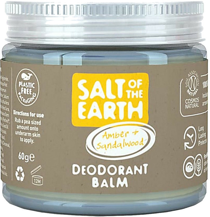 Natürlicher Deo-Balsam Bernstein & Sandelholz - Salt Of The Earth Amber & Sandalwood Natural Deodorant Balm — Bild N1
