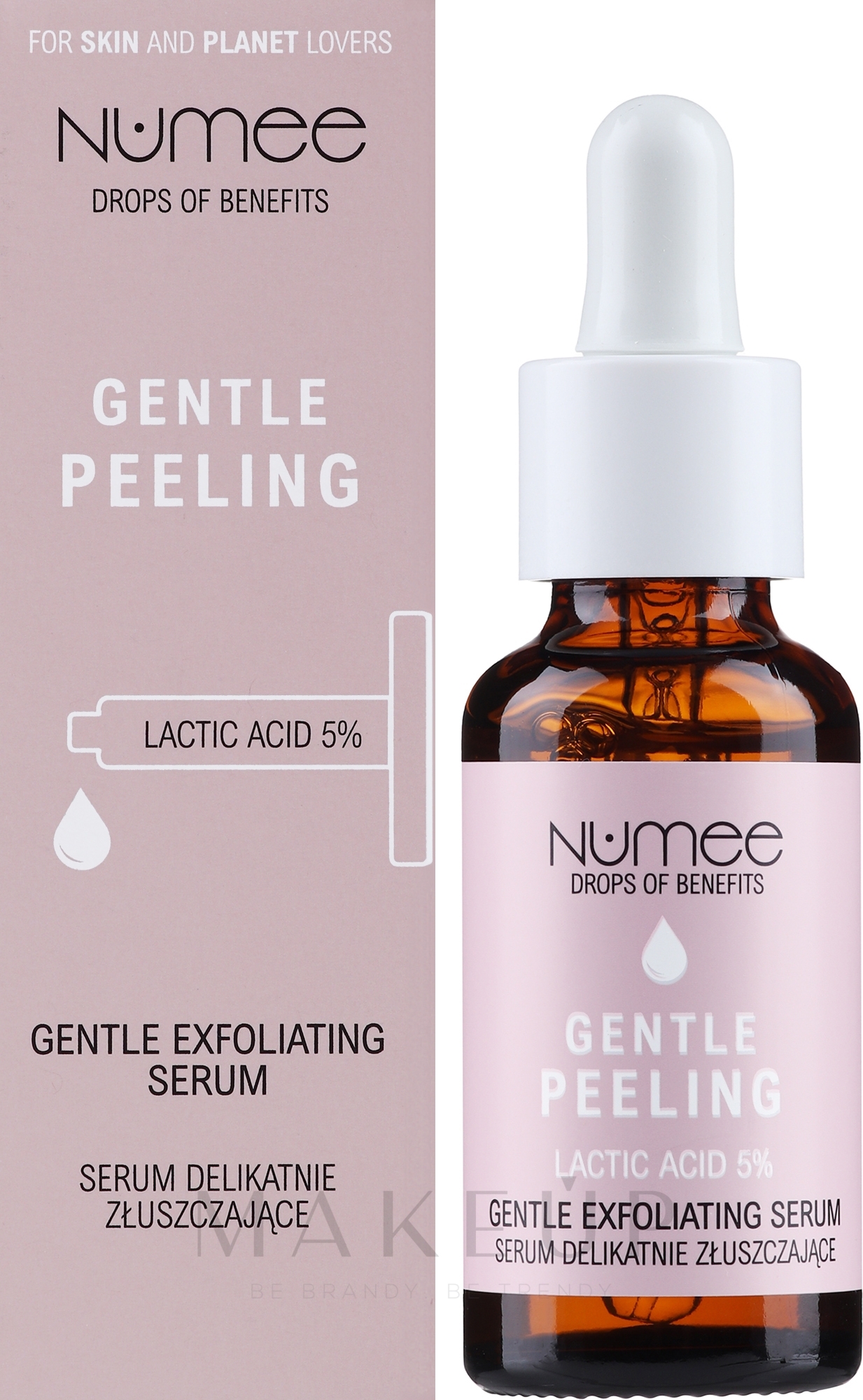 Sanftes Peeling-Gesichtsserum - Numee Drops Of Benefits Entle Peeling Lactic Acid Gentle Exfoliating Serum — Bild 30 ml