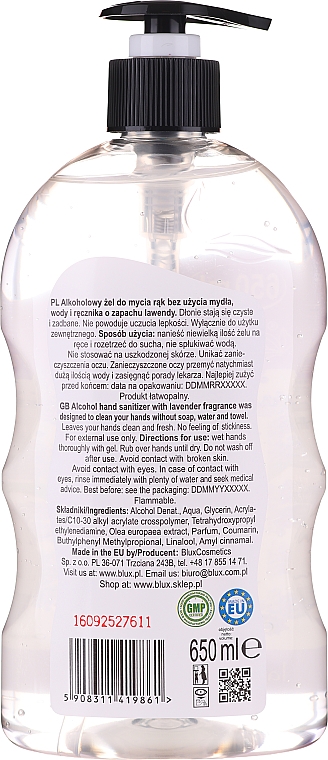 Antibakterielles Handgel mit Alkohol und Lavendelduft - Naturaphy Alcohol Hand Sanitizer With Lavender Fragrance — Bild N2