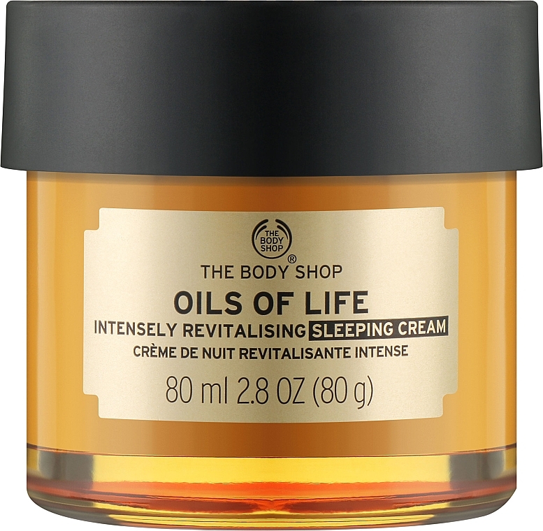 Inrtensiv revitalisierende Nachtcreme mt pflegenden Ölen - The Body Shop Oils Of Life Intensely Revitalising Sleeping Cream (ohne Box) — Bild N1