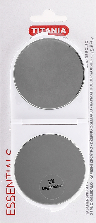 Klappbarer Taschenspiegel rund orange 14x6 cm - Titania — Bild N3